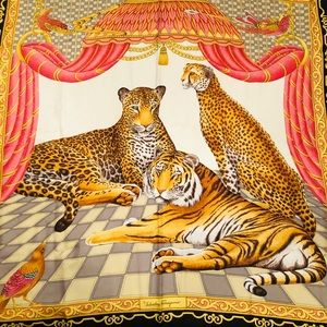 Salvatore Ferragamo vintage 1992 Silk scarf